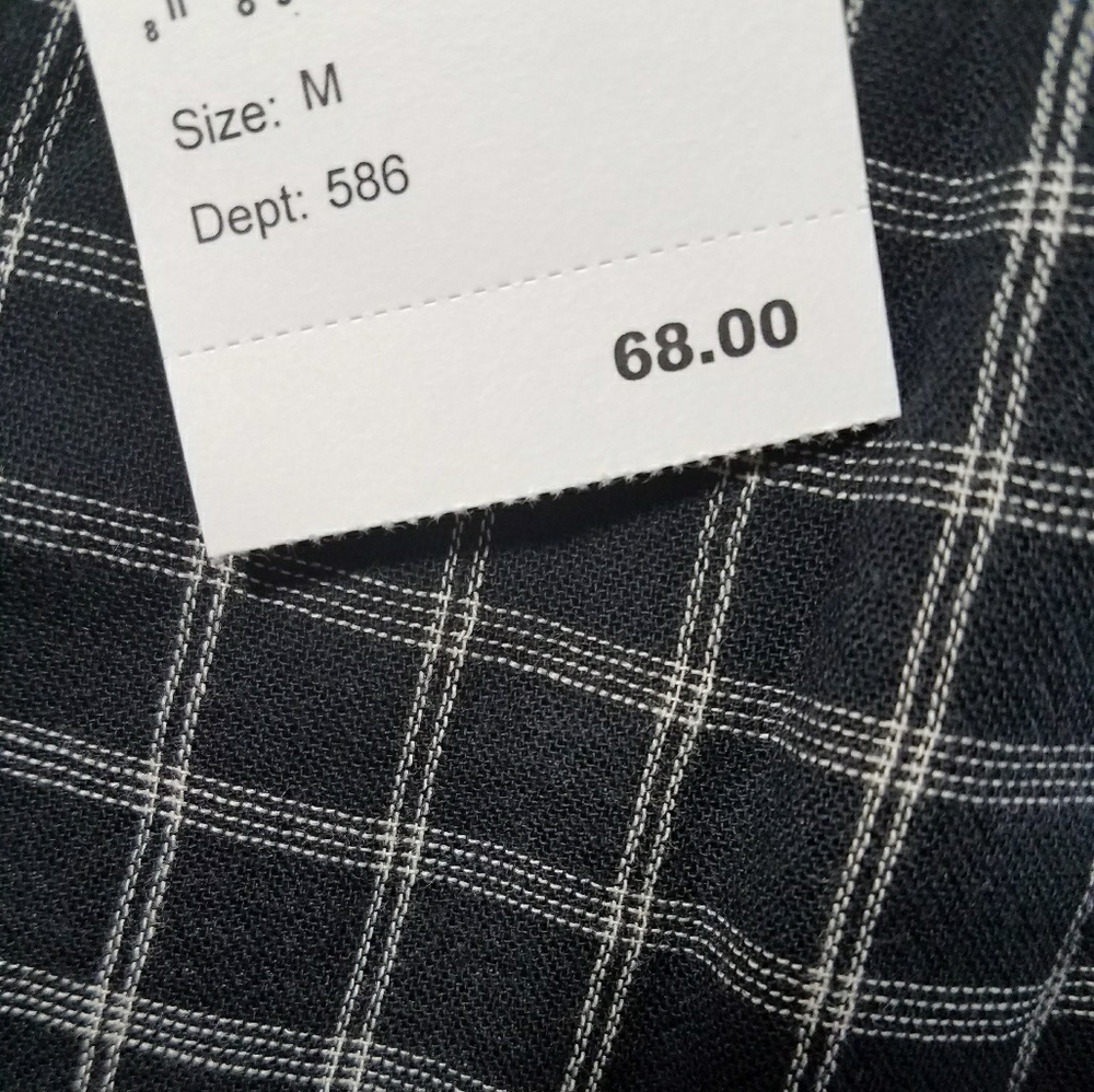 Madewell Plaid Off the Shoulder Top sz M - Picture 7 of 7